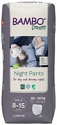 BAMBO Dreamy Night Pants Nohavičky plienkové jednorazové Girls 8-15 rokov (35-50 kg) 10 ks