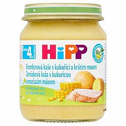 HiPP BIO Zemiaky a kukurica s morčacím mäsom 125 g