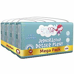 MONPERI Klasik Plienky jednorazové M (5-8 kg) 168 ks - Mega Pack