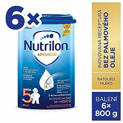 NUTRILON Mlieko batoľacie 5 Advanced 6x 800 g, 35+