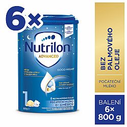 NUTRILON Mlieko počiatočné dojčenské 1 Advanced Good Night 6x 800 g, 0+