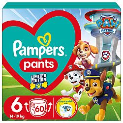 PAMPERS Plienky nohavičkové Active Baby Pants Paw Patrol veľ. 6 (14-19 kg) 60 ks